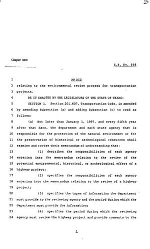 82nd Texas Legislature, Regular Session, Senate Bill 548, Chapter 1060