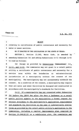 82nd Texas Legislature, Regular Session, Senate Bill 573, Chapter 1325