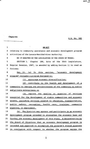 82nd Texas Legislature, Regular Session, Senate Bill 580, Chapter 616