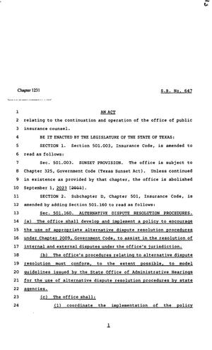 82nd Texas Legislature, Regular Session, Senate Bill 647, Chapter 1231