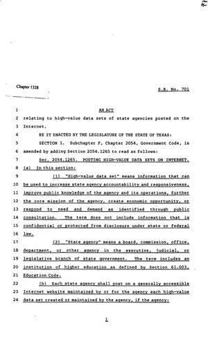 82nd Texas Legislature, Regular Session, Senate Bill 701, Chapter 1328