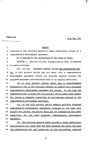 82nd Texas Legislature, Regular Session, Senate Bill 731, Chapter 1329