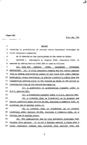 82nd Texas Legislature, Regular Session, Senate Bill 735, Chapter 1063