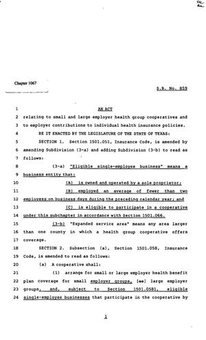 82nd Texas Legislature, Regular Session, Senate Bill 859, Chapter 1067