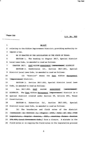 82nd Texas Legislature, Regular Session, Senate Bill 900, Chapter 1260