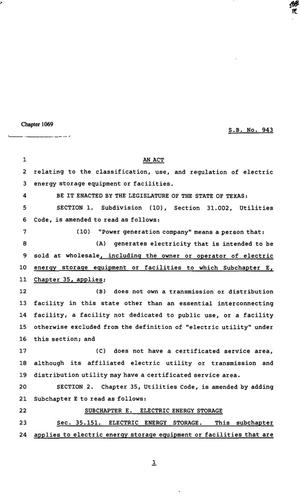 82nd Texas Legislature, Regular Session, Senate Bill 943, Chapter 1069