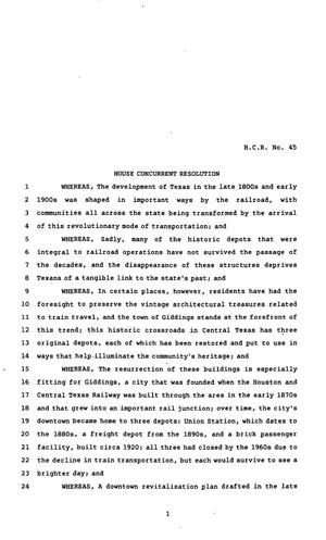 82nd Texas Legislature, Regular Session, House Concurrent Resolution 45