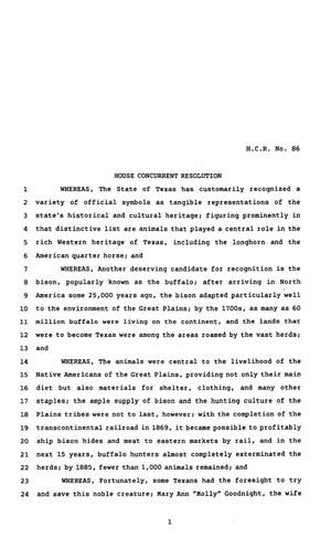 82nd Texas Legislature, Regular Session, House Concurrent Resolution 86
