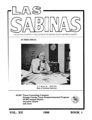 Primary view of object titled 'Las Sabinas, Volume 12, Number 1, January 1986'.