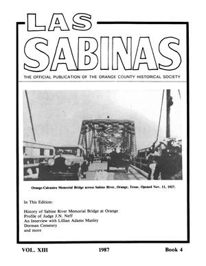 Las Sabinas, Volume 13, Number 4, October 1987