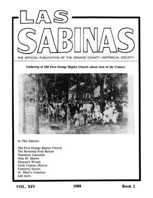 Primary view of object titled 'Las Sabinas, Volume 14, Number 2, April 1988'.