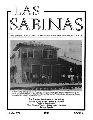 Las Sabinas, Volume 16, Number 1, October 1990