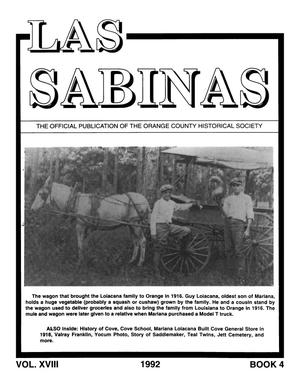 Primary view of object titled 'Las Sabinas, Volume 18, Number 4, October 1992'.