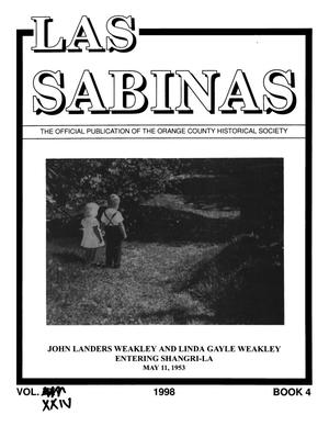 Primary view of object titled 'Las Sabinas, Volume 24, Number 4, October 1998'.