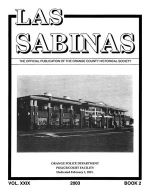 Primary view of object titled 'Las Sabinas, Volume 29, Number 2, 2003'.