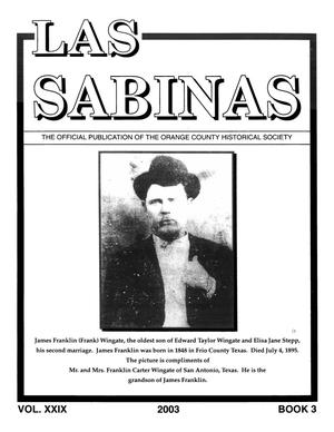 Primary view of object titled 'Las Sabinas, Volume 29, Number 3, 2003'.