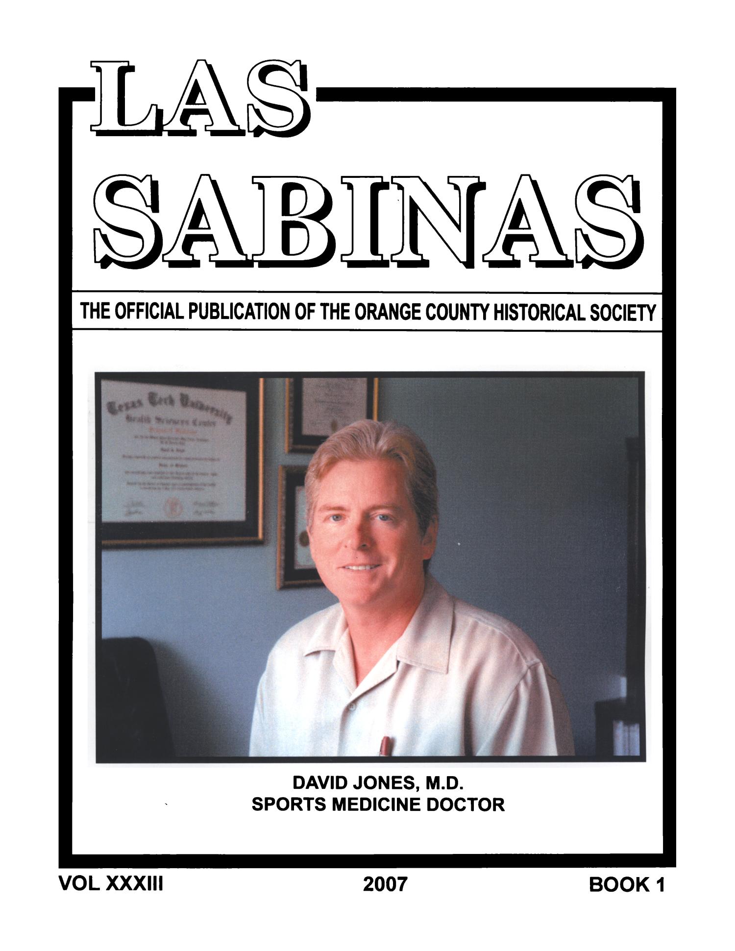 Las Sabinas, Volume 33, Number 1, 2007
                                                
                                                    Front Cover
                                                