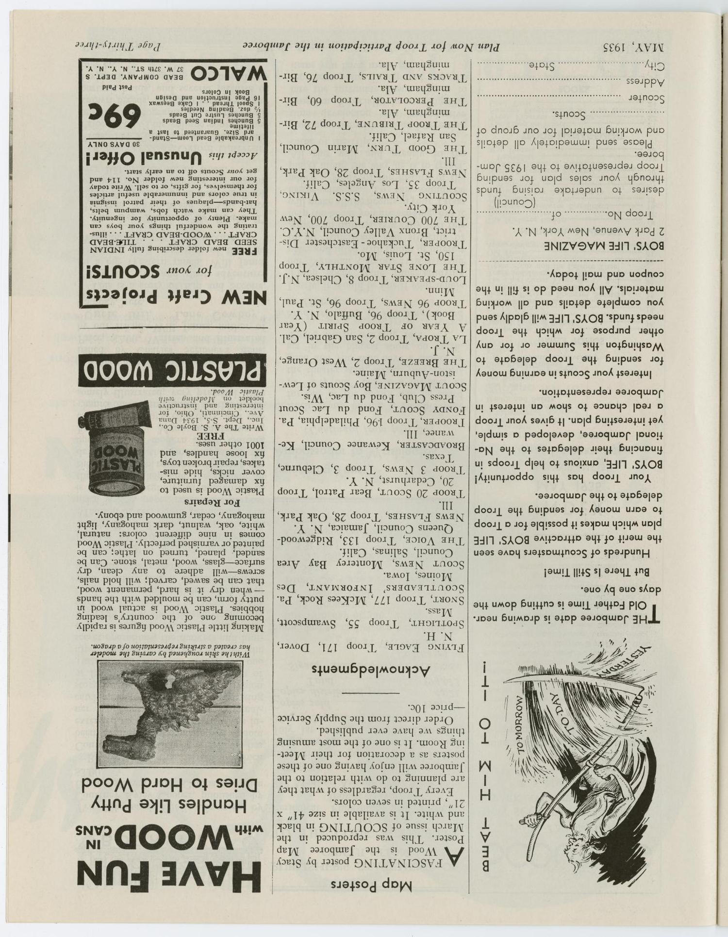 Scouting, Volume 23, Number 5, May 1935
                                                
                                                    33
                                                