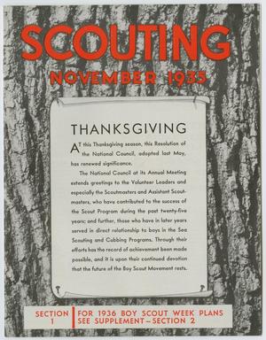 Primary view of object titled 'Scouting, Volume 23, Number 10, November 1935'.