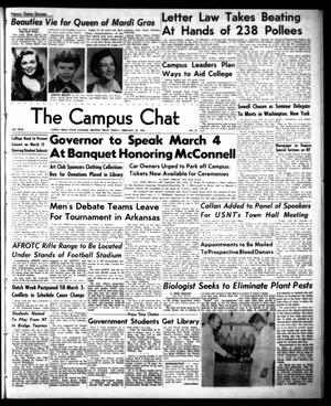 Primary view of object titled 'The Campus Chat (Denton, Tex.), Vol. 35, No. 32, Ed. 1 Friday, February 22, 1952'.