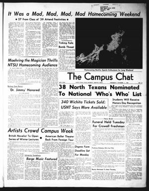 Primary view of object titled 'The Campus Chat (Denton, Tex.), Vol. 48, No. 16, Ed. 1 Wednesday, November 11, 1964'.