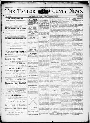 Primary view of object titled 'The Taylor County News. (Abilene, Tex.), Vol. 9, No. 10, Ed. 1 Friday, April 28, 1893'.