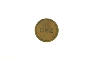 Primary view of object titled '[Olmito Packing Co. Token]'.