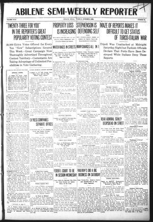Abilene Semi-Weekly Reporter (Abilene, Tex.), Vol. 31, No. 85, Ed. 1 Tuesday, October 3, 1911