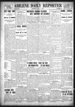 Primary view of object titled 'Abilene Daily Reporter (Abilene, Tex.), Vol. 11, No. 313, Ed. 1 Thursday, July 11, 1907'.