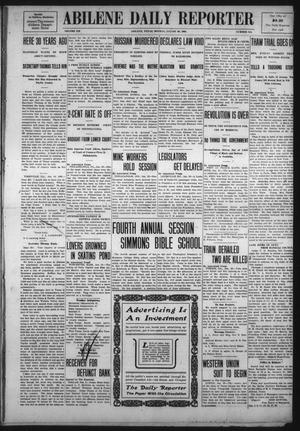 Primary view of object titled 'Abilene Daily Reporter (Abilene, Tex.), Vol. 12, No. 154, Ed. 1 Monday, January 20, 1908'.