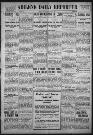 Primary view of object titled 'Abilene Daily Reporter (Abilene, Tex.), Vol. 12, No. 219, Ed. 1 Monday, April 6, 1908'.