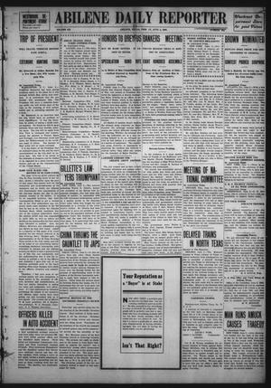 Primary view of object titled 'Abilene Daily Reporter (Abilene, Tex.), Vol. 12, No. 269, Ed. 1 Friday, June 5, 1908'.