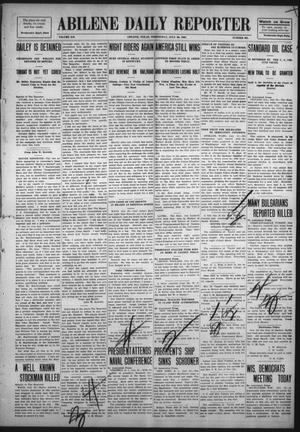 Primary view of object titled 'Abilene Daily Reporter (Abilene, Tex.), Vol. 12, No. 291, Ed. 1 Wednesday, July 22, 1908'.