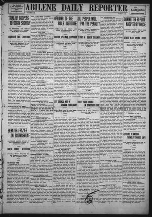 Primary view of object titled 'Abilene Daily Reporter (Abilene, Tex.), Vol. 13, No. 136, Ed. 1 Wednesday, January 20, 1909'.