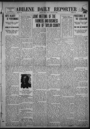 Primary view of object titled 'Abilene Daily Reporter (Abilene, Tex.), Vol. 13, No. 173, Ed. 1 Friday, February 26, 1909'.