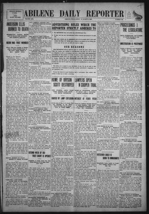 Primary view of object titled 'Abilene Daily Reporter (Abilene, Tex.), Vol. 13, No. 183, Ed. 1 Monday, March 8, 1909'.