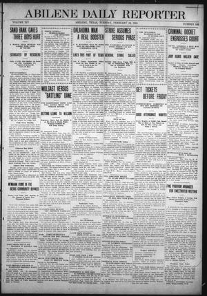 Abilene Daily Reporter (Abilene, Tex.), Vol. 14, No. 163, Ed. 1 Tuesday, February 22, 1910