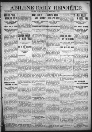 Primary view of object titled 'Abilene Daily Reporter (Abilene, Tex.), Vol. 14, No. 165, Ed. 1 Thursday, February 24, 1910'.