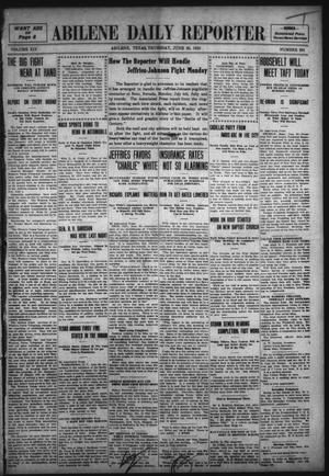 Primary view of object titled 'Abilene Daily Reporter (Abilene, Tex.), Vol. 14, No. 291, Ed. 1 Thursday, June 30, 1910'.