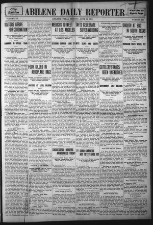 Primary view of object titled 'Abilene Daily Reporter (Abilene, Tex.), Vol. 15, No. 245, Ed. 1 Monday, June 19, 1911'.