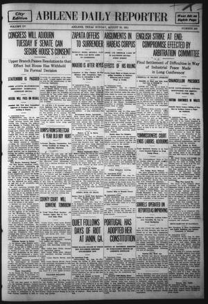 Abilene Daily Reporter (Abilene, Tex.), Vol. 15, No. 298, Ed. 1 Sunday, August 20, 1911