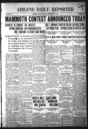 Primary view of object titled 'Abilene Daily Reporter (Abilene, Tex.), Vol. 15, No. 310, Ed. 1 Sunday, September 3, 1911'.