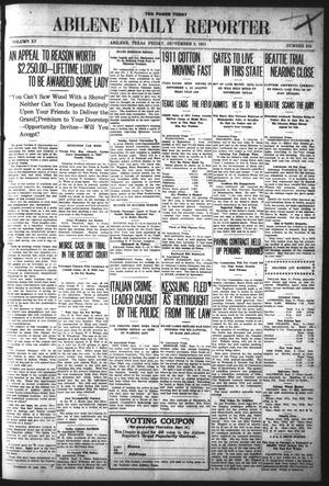 Abilene Daily Reporter (Abilene, Tex.), Vol. 15, No. 315, Ed. 1 Friday, September 8, 1911