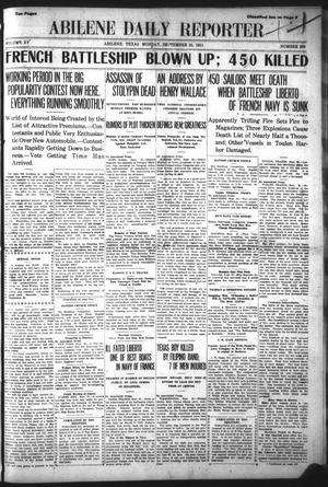 Primary view of object titled 'Abilene Daily Reporter (Abilene, Tex.), Vol. 15, No. 329, Ed. 1 Monday, September 25, 1911'.