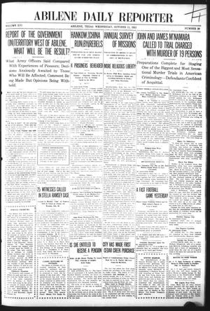 Abilene Daily Reporter (Abilene, Tex.), Vol. 16, No. 29, Ed. 1 Wednesday, October 11, 1911