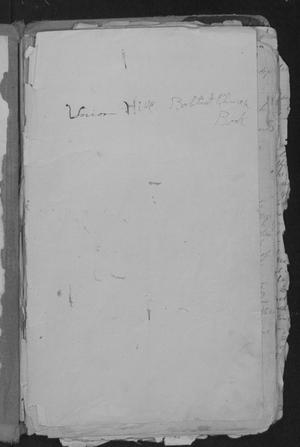 Primary view of object titled 'Union Hill Baptist Church Record Book (1877-1889)'.