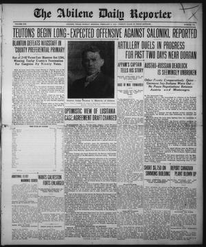 The Abilene Daily Reporter (Abilene, Tex.), Vol. 19, No. 289, Ed. 1 Sunday, February 6, 1916