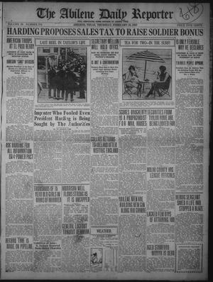 The Abilene Daily Reporter (Abilene, Tex.), Vol. 34, No. 312, Ed. 1 Thursday, February 16, 1922