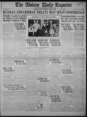 The Abilene Daily Reporter (Abilene, Tex.), Vol. 34, Ed. 1 Tuesday, April 18, 1922