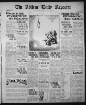 The Abilene Daily Reporter (Abilene, Tex.), Vol. 22, No. 114, Ed. 1 Friday, April 25, 1919
